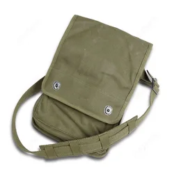 Bolsa táctica M1943 de lona para mapas, mochila vintage retro
