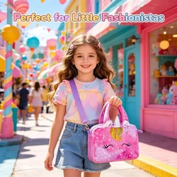 Bolso bandolera felpa unicornio tie-dye – Para niñas
