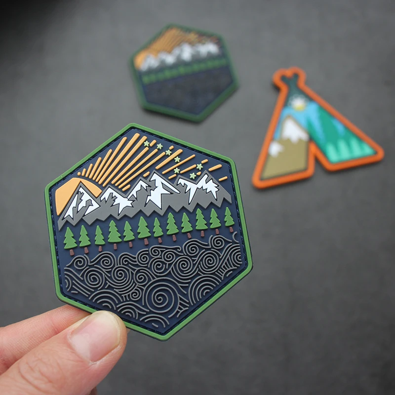 Parche PVC táctico para mochila y brazalete – Sol paisaje todoterreno - imagen 5