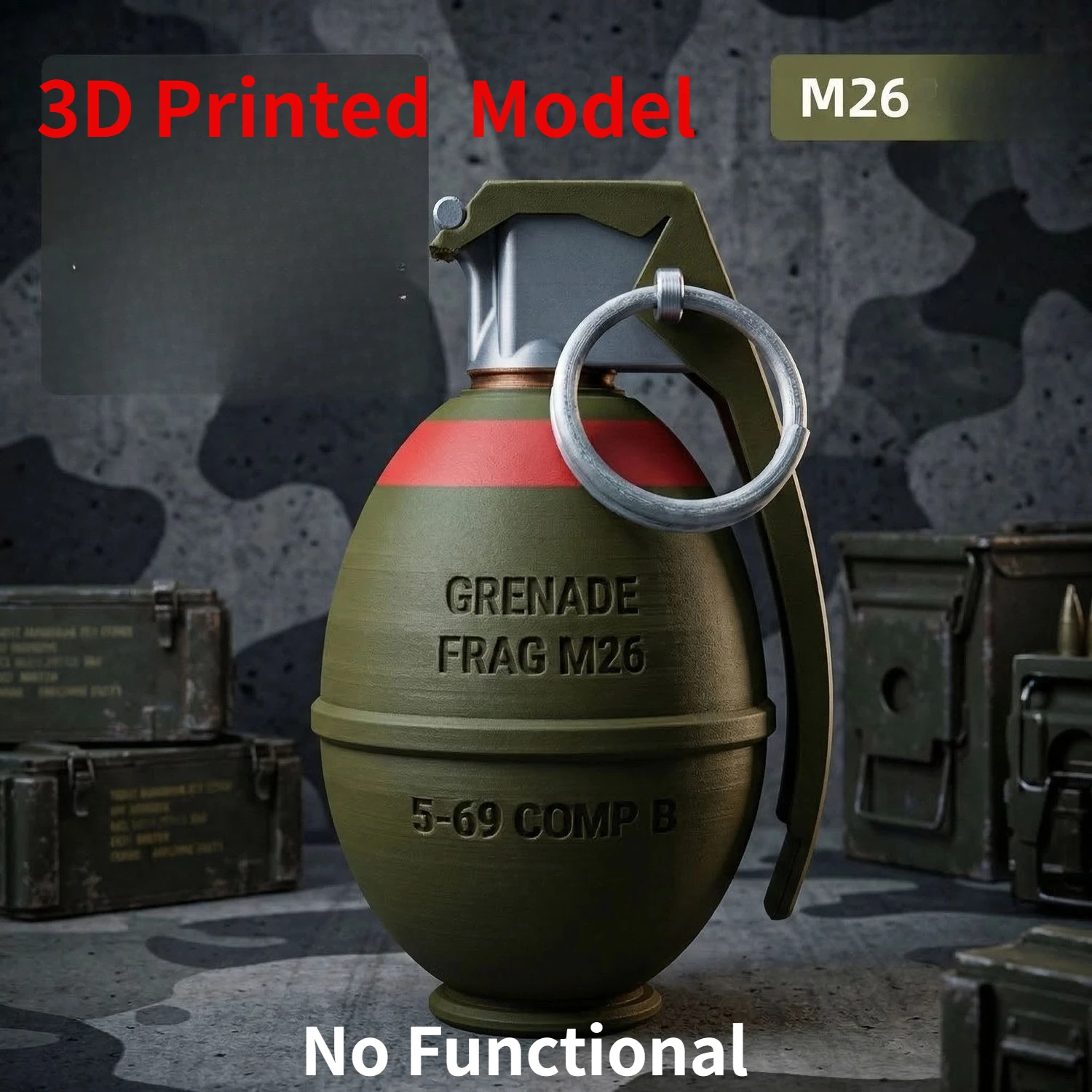 Réplica M26 impresa 3D Vietnam no funcional para coleccionistas - imagen 5