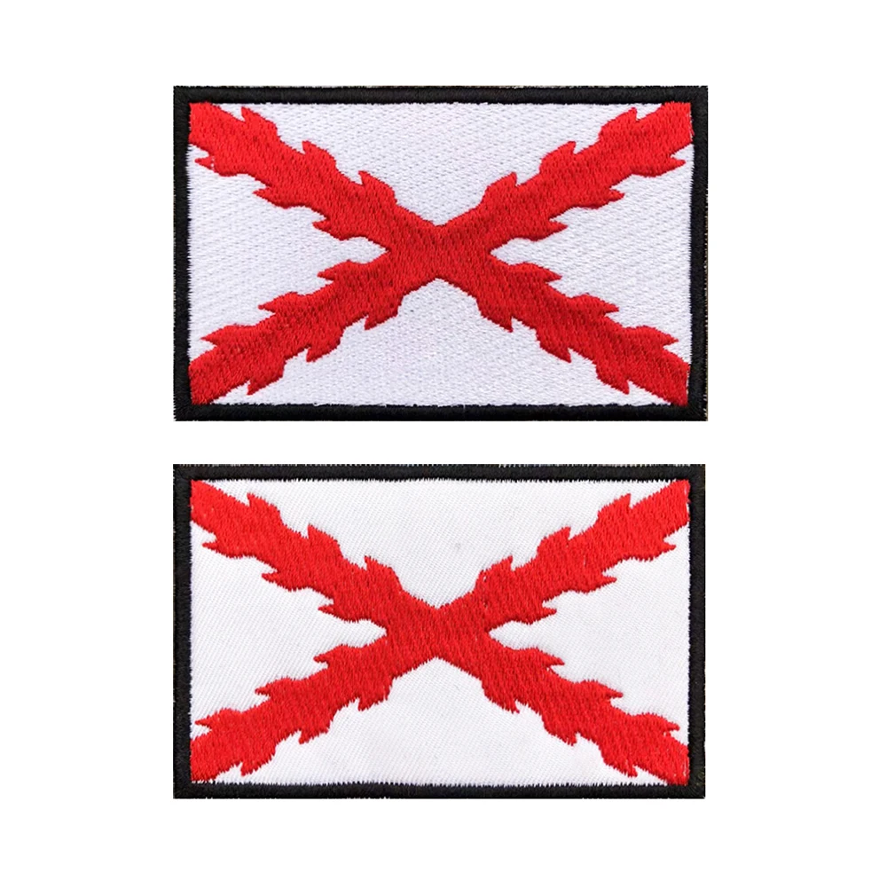 Parche bordado Bandera Borgoña brazalete – Velcro militar táctico