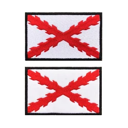 Parche bordado Bandera Borgoña brazalete – Velcro militar táctico