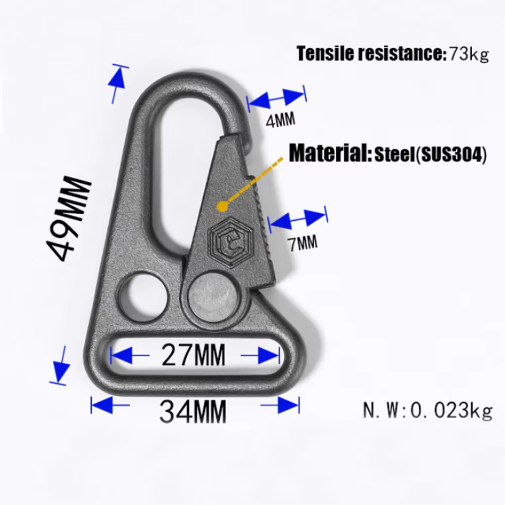 Mosquetón táctico Gatekeeper Emersongear de acero inoxidable