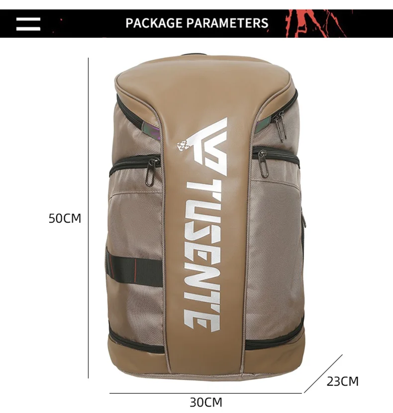 Mochila scione Trave vista frontal con compartimentos abiertos