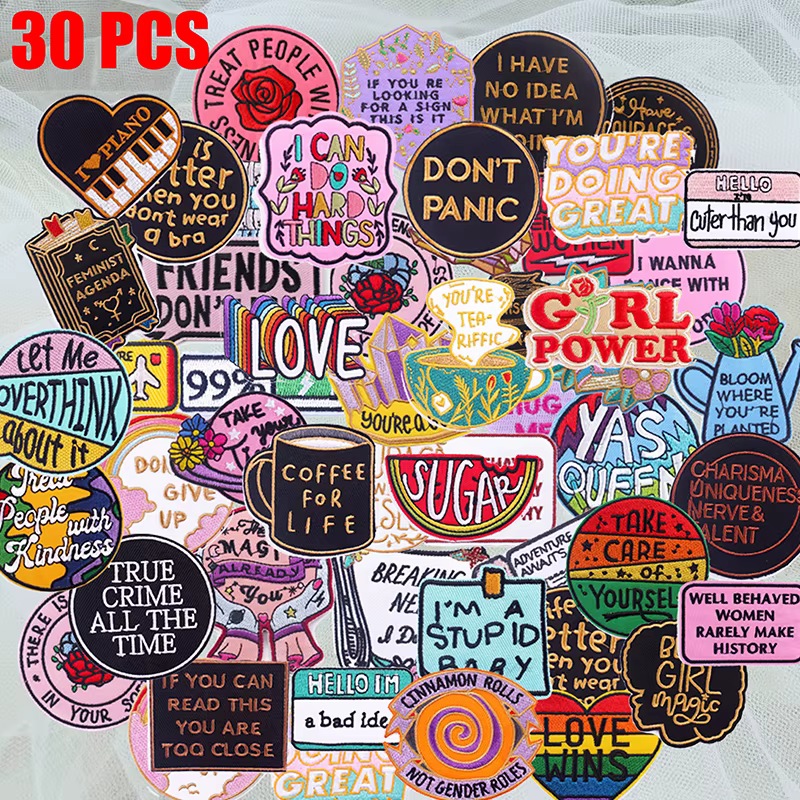 Parche bordado táctico letras de dibujos coloridas para coser o planchar en chaquetas - imagen 4