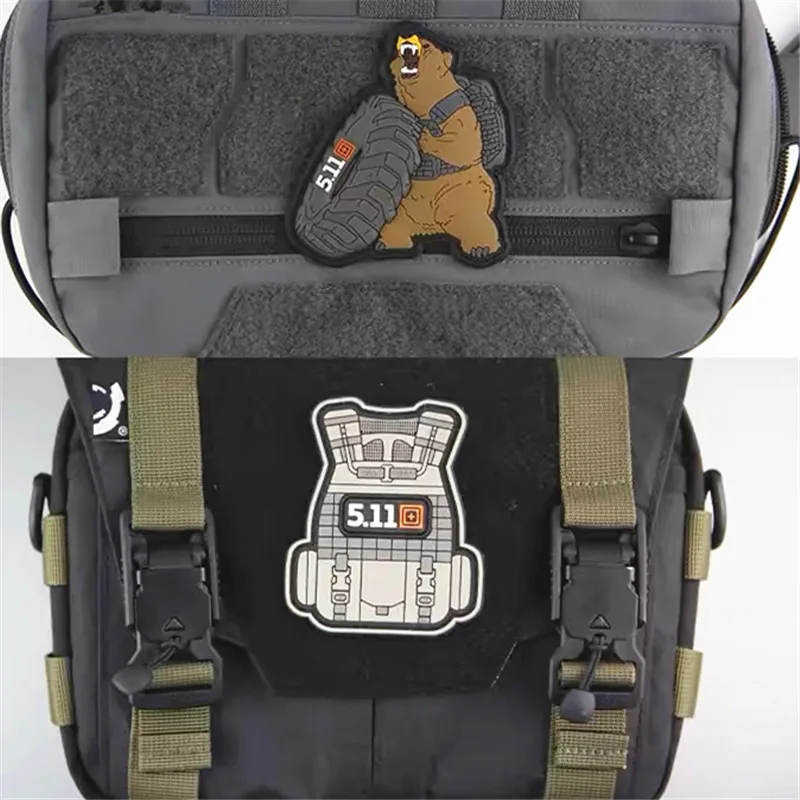 Parche táctico militar PVC 3D con gancho para mochila - imagen 3