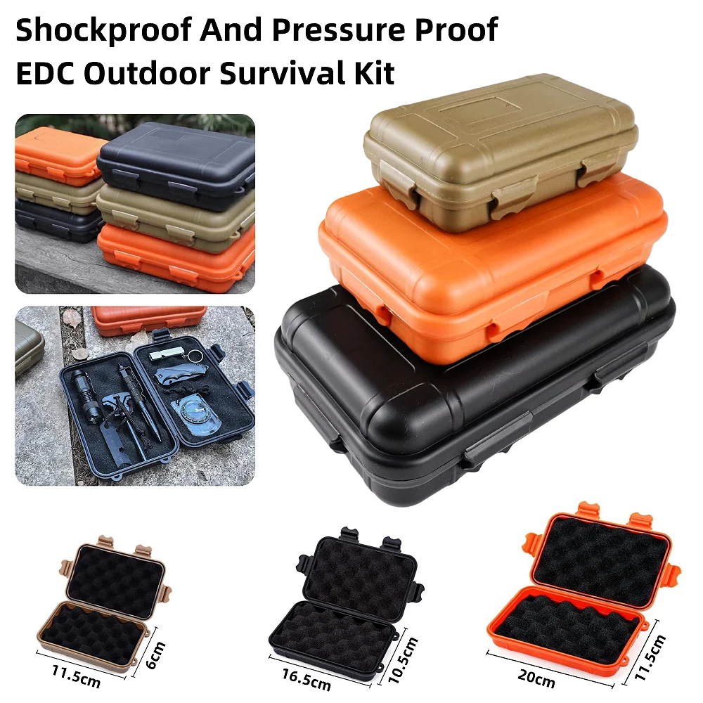 Caja de supervivencia impermeable estanco – Contenedor plástico outdoor táctico