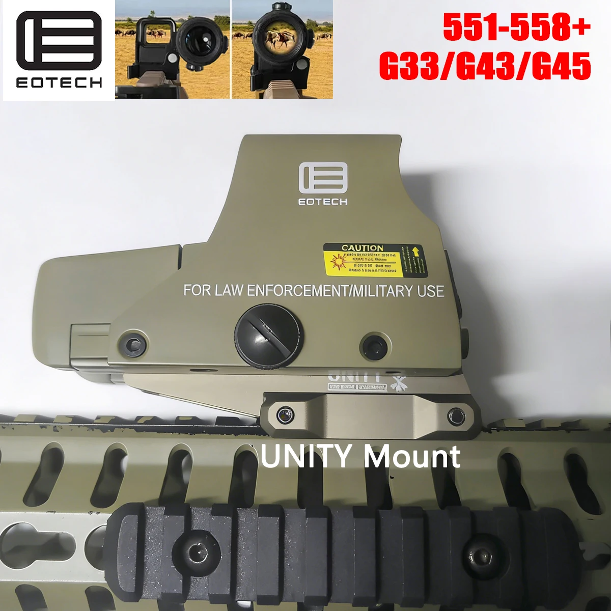 Mira holográfica EOTech para rifle con montura Unity y lupa - imagen 2