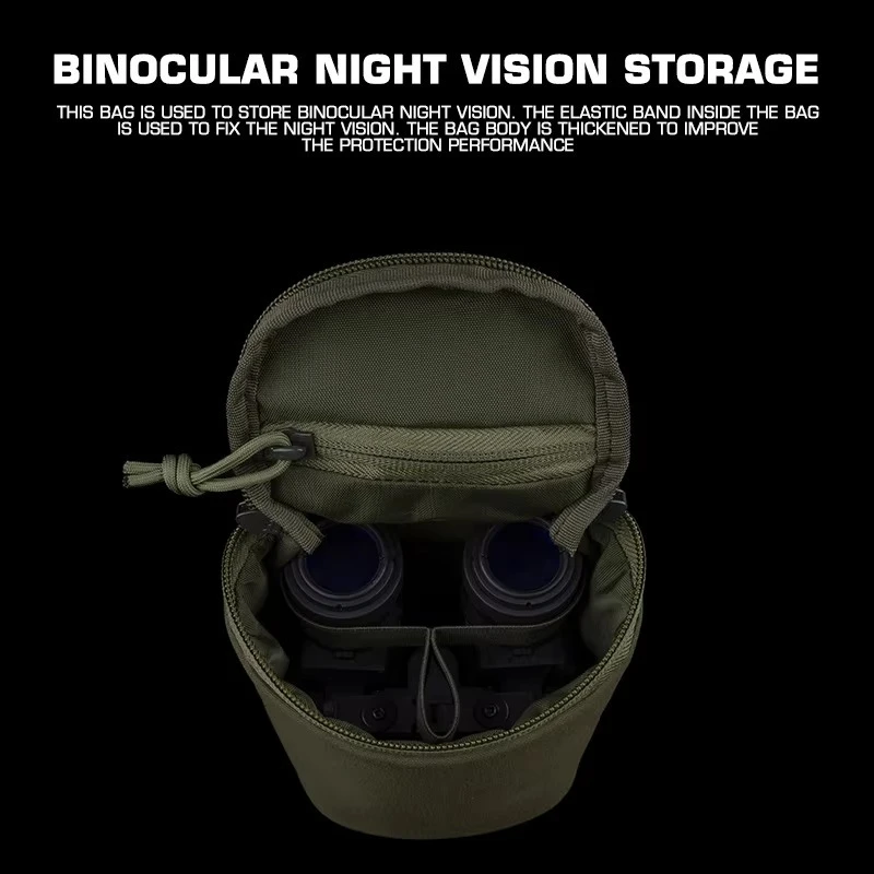 Bolsa táctica MOLLE doble cremallera para equipo de visión nocturna - imagen 2