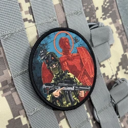 Parche de velcro cruz y ángel ortodoxo para mochila táctica