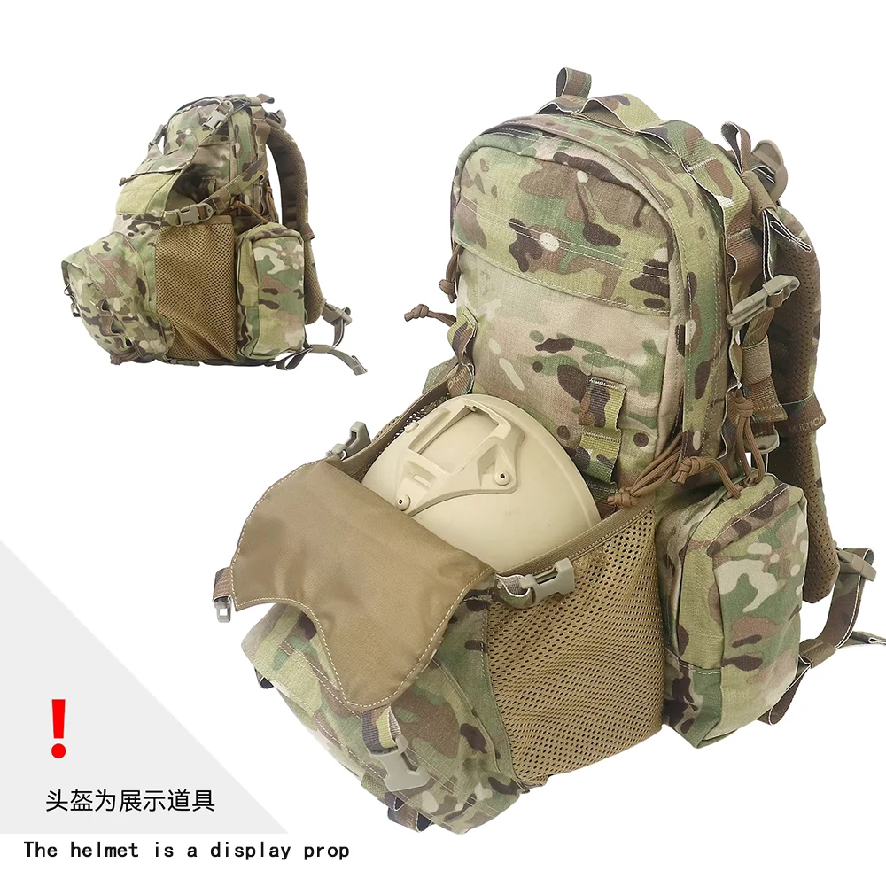 Mochila táctica multiusos exterior con bolsa de hidratación y casco - imagen 2