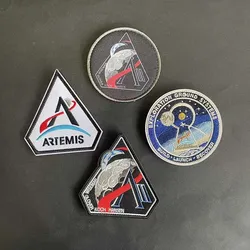 Parche táctico bordado Artemis – emblema misión lunar