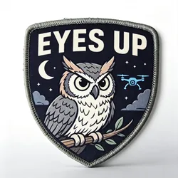 Parche táctico EYES UP OWL – Insignia para piloto de dron