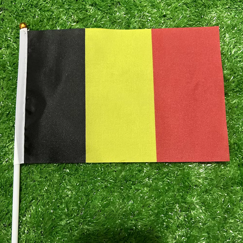 Bandera belga de mano 14x21 cm - para actividades deportivas - imagen 5