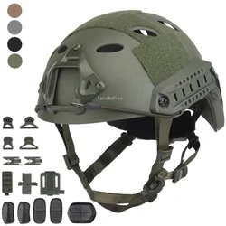 Casco Airsoft FAST PJ para combate táctico al aire libre resistente