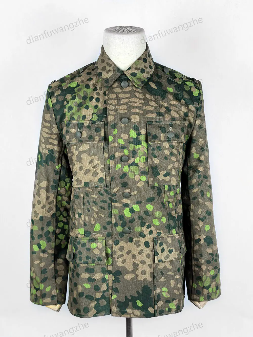 Traje de camuflaje Dot44 Pea para exteriores, chaqueta y pantalón