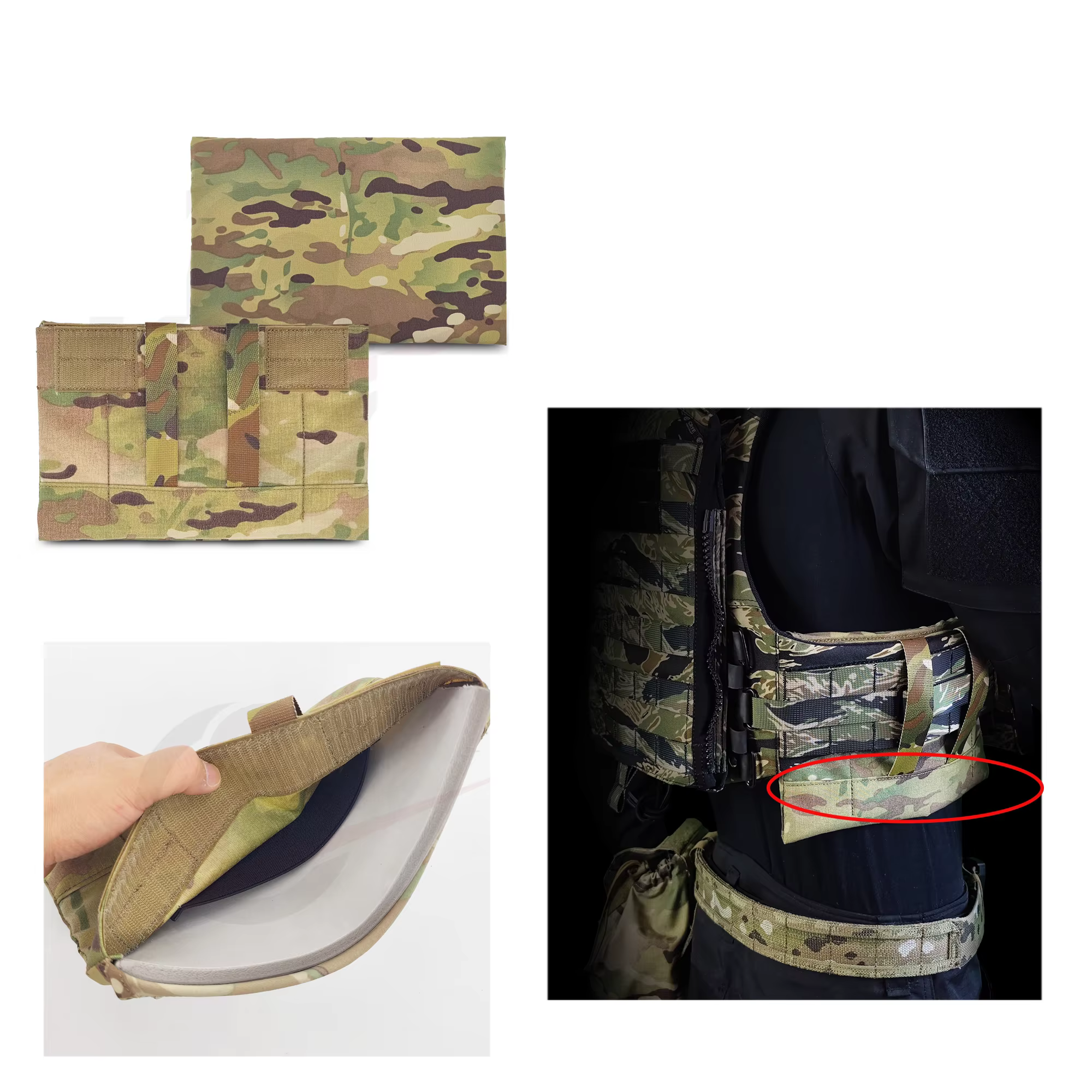 AVS Bolsa táctica MOLLE panel lateral 500D para pecho de caza - imagen 4
