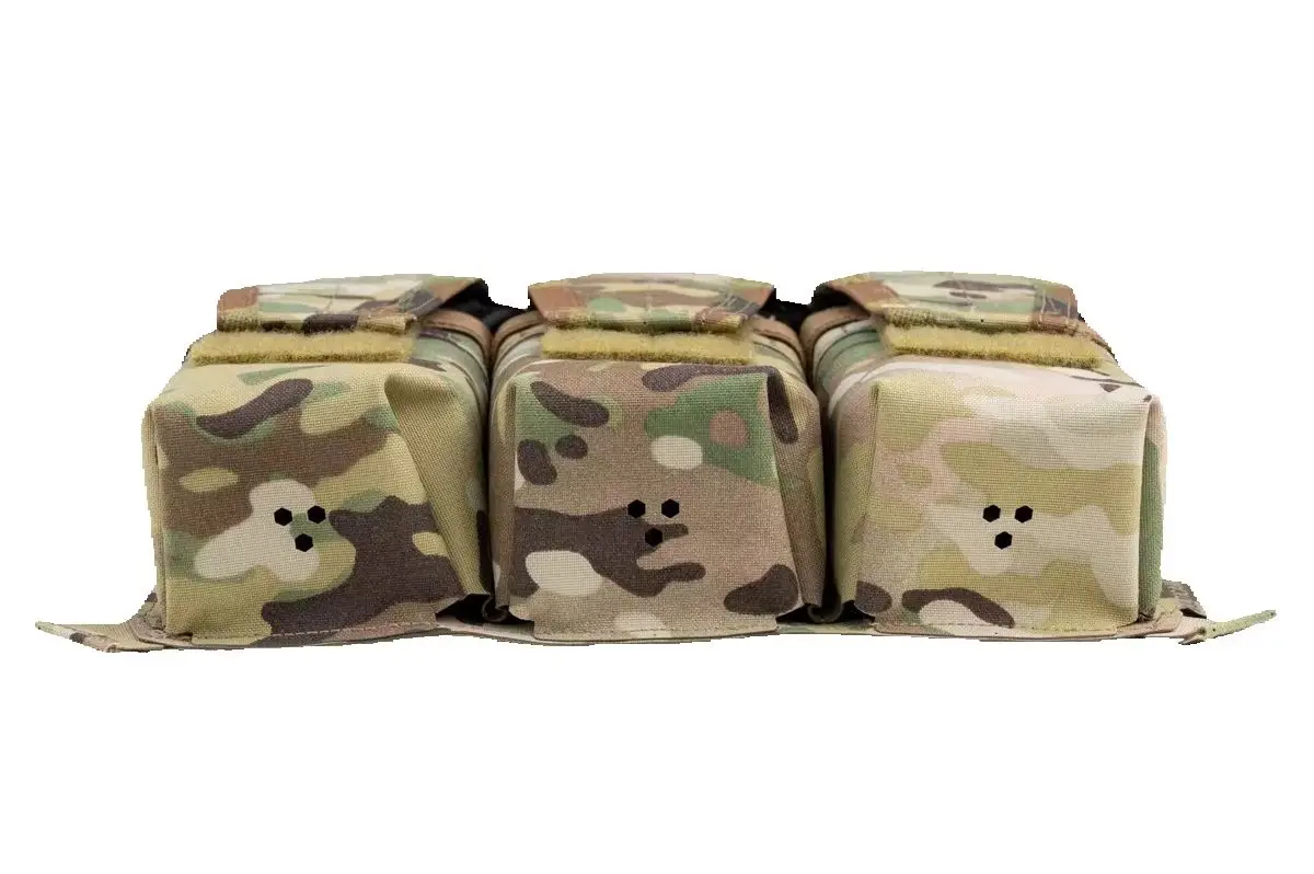 Bolsa táctica para chaleco con solapa y sistema MOLLE modular