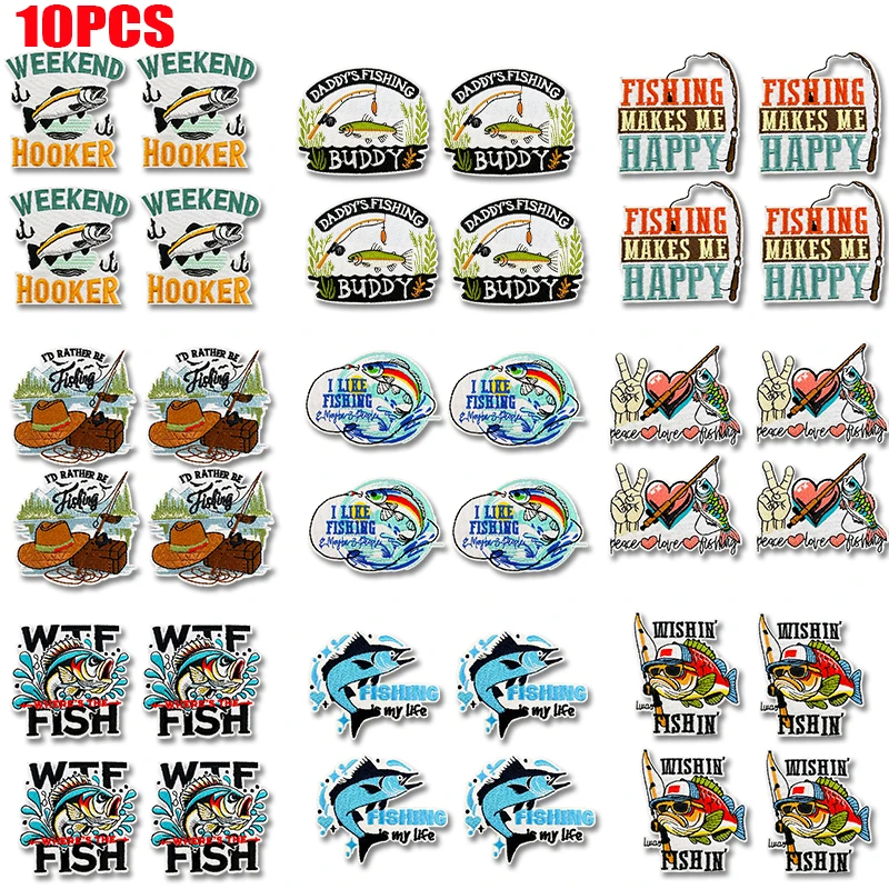 Parche bordado termoadhesivo de pesca marina – Para ropa y equipamiento outdoor - imagen 4