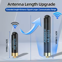 Antena ABBREE AR-805S Plus doble banda UHF VHF SMA-hembra para Baofeng