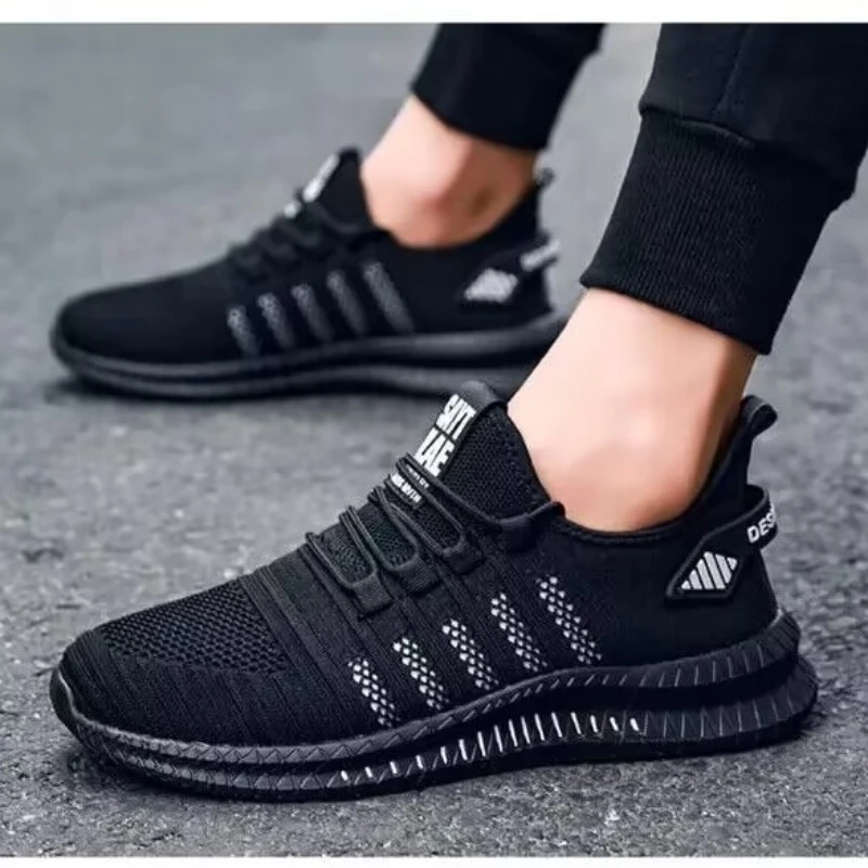 Zapatillas hombre vulcanizadas de malla con cordones ligeras - imagen 3