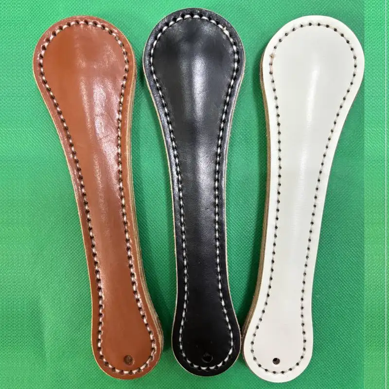 Clapper de defensa y fitness de cuero cosido a mano con plomo