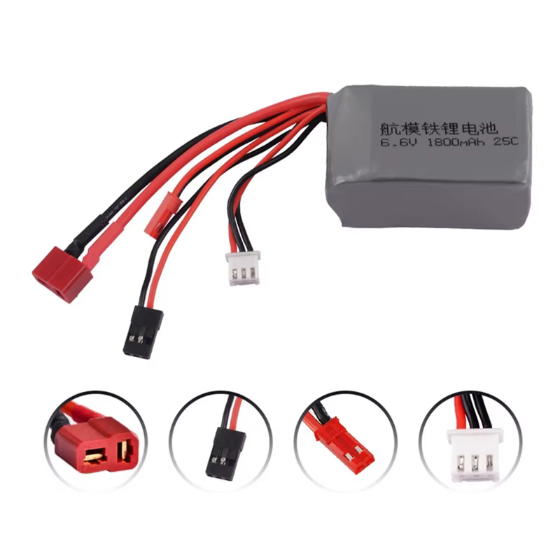 Futaba batería LiFePO4 6,6 V 1800 mAh 25C con JST para receptor - imagen 5