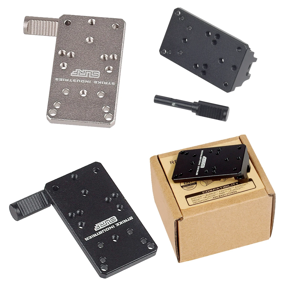 Base Montaje Mira Punto Rojo Glock 17 19 – Adaptador Placa Universal - imagen 4