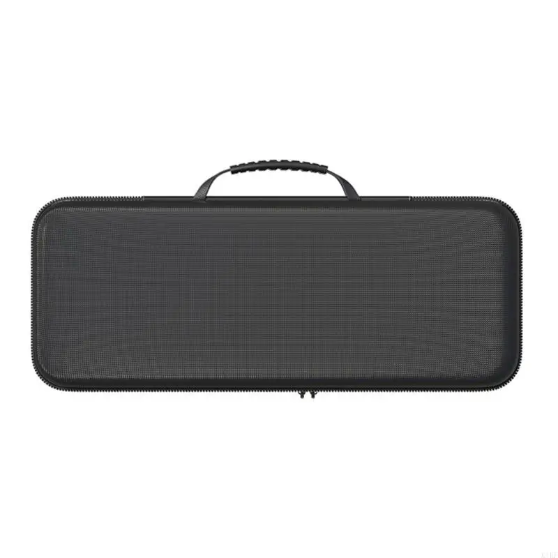 Estuche rígido en colores gris, negro y verde para teclado