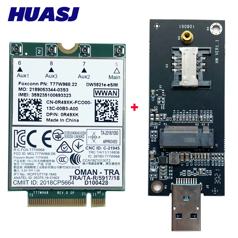 Tarjeta WWAN LTE Cat16 T77W968 dw5821e-esim 4G USB para Latitude - imagen 2