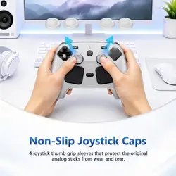 Controlador inalámbrico con funda de silicona antiarañazos para juegos