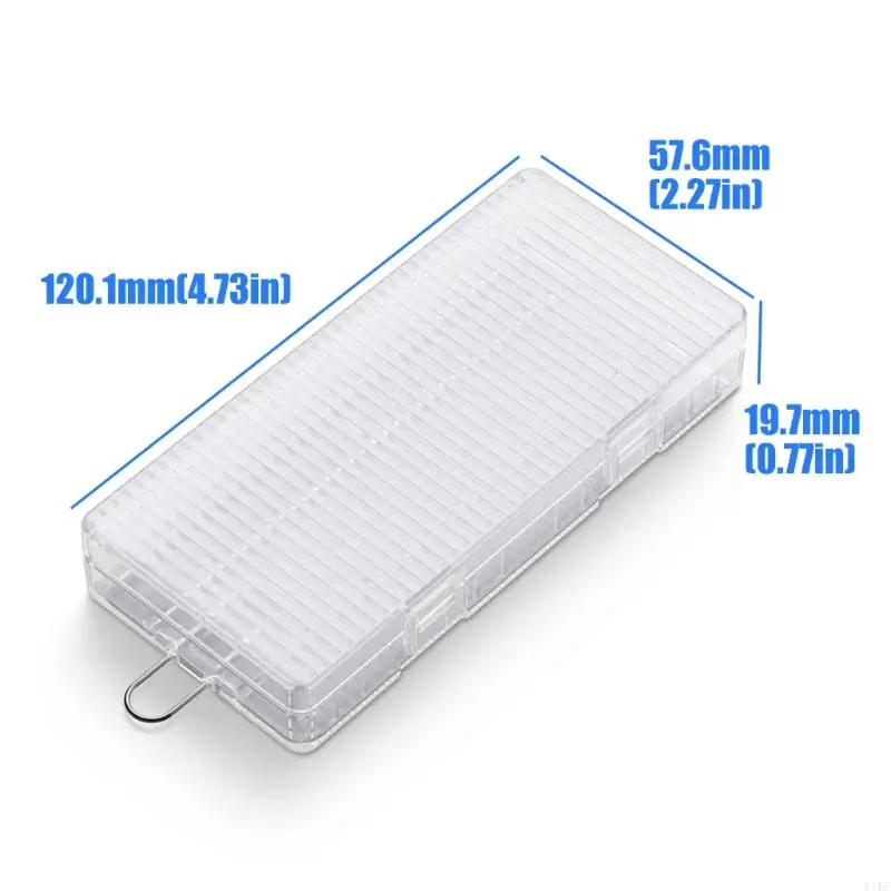 Caja almacenamiento pilas 2A plástico transparente – Viaje y escritorio