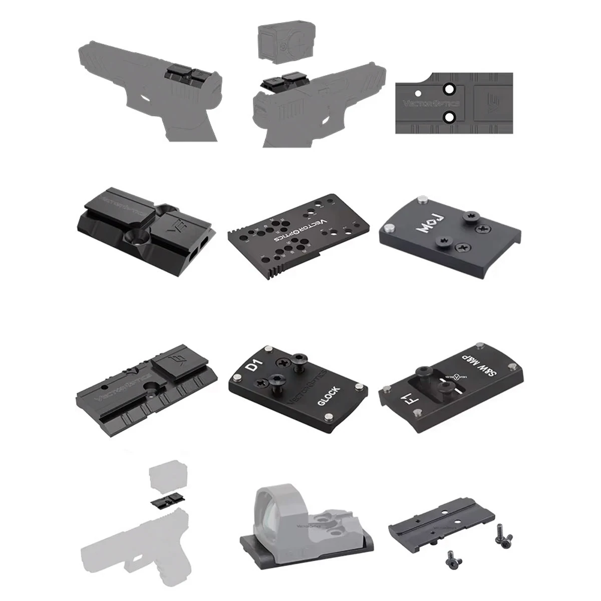 Adaptador Vector Optics para pistola con mira de punto rojo Frenzy - imagen 5
