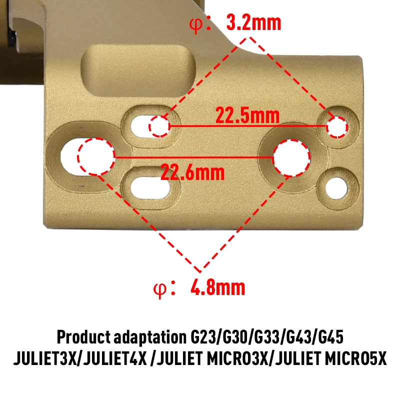 WADSN montaje rápido FTC para lupa Juliet con mira holográfica EOTech - imagen 3