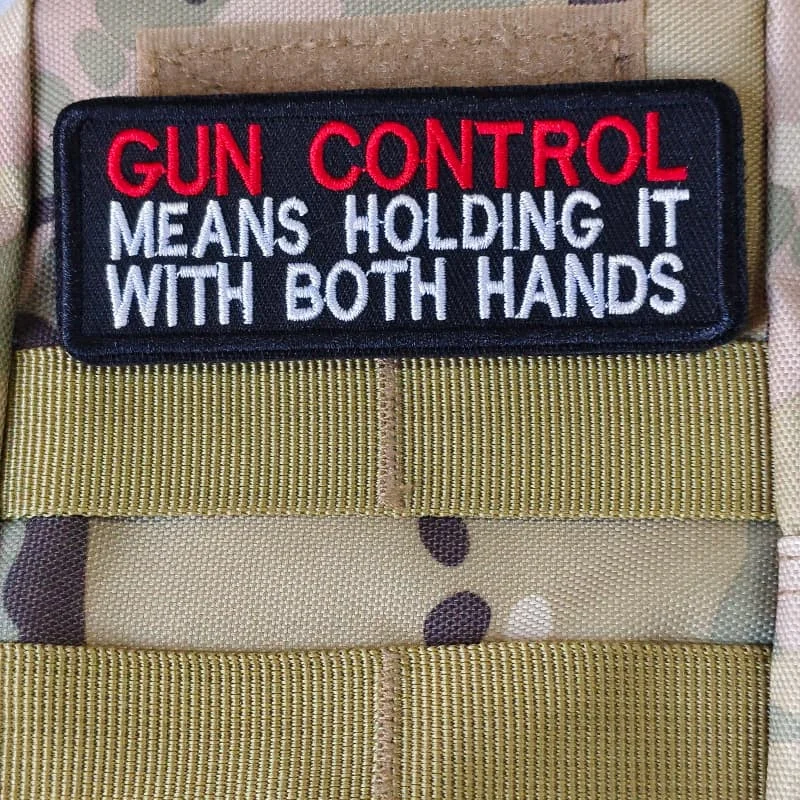 Parche táctico velcro gancho y bucle bordado con texto mochilas - imagen 2