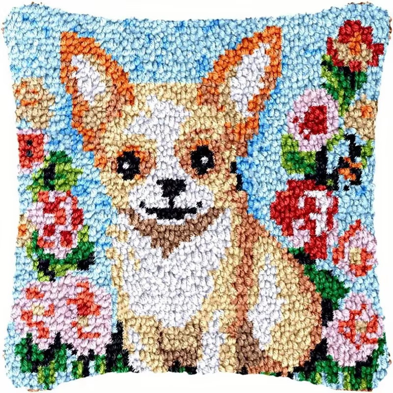 Kit punto de anudar cojines – Diseño infantil pompón pastel - imagen 5