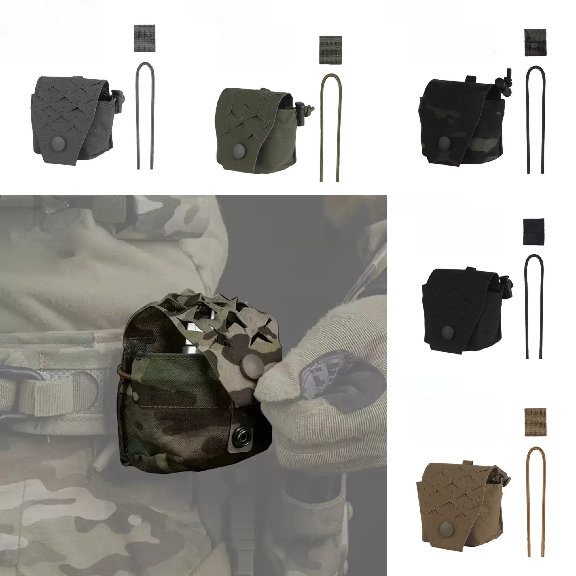 Granada Frag Bolsa táctica MOLLE multifuncional para cinturón - imagen 5