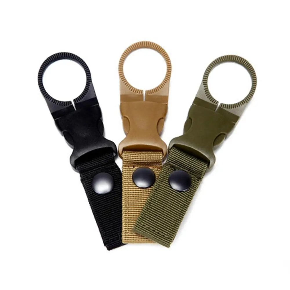 Porta botella con clip de hebilla y correa de cincha para camping - imagen 2