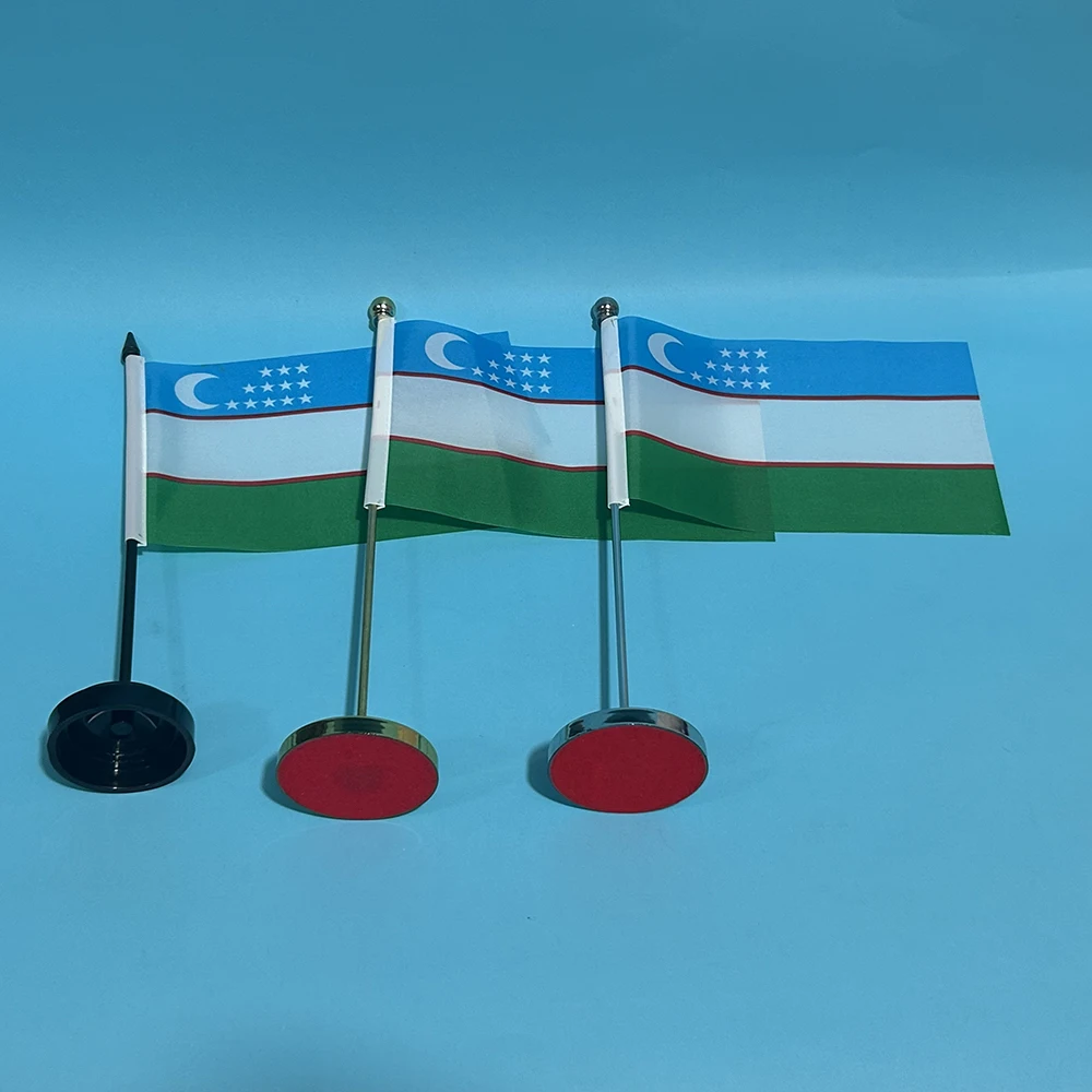 Bandera nacional de Uzbekistán para escritorio, poliéster - imagen 4
