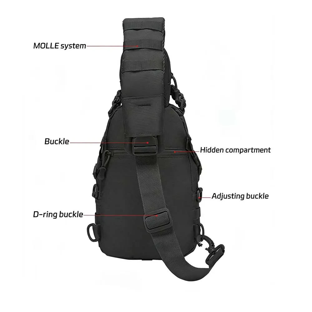 Vista del bolso bandolera camuflaje