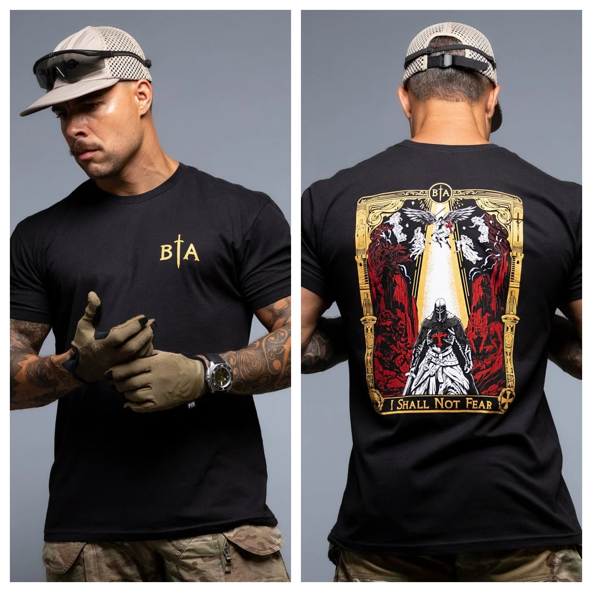 Camiseta táctica No Fear 2026 de algodón transpirable