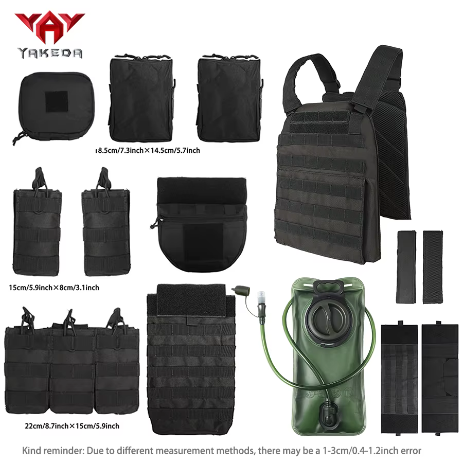 YAKEDA Chaleco táctico multifuncional resistente con bolsa de agua - imagen 4
