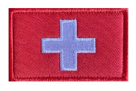 Aspecto del parche sobre una base textil