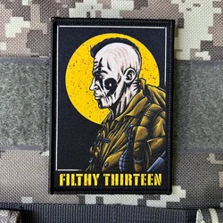 Parche táctico Filthy Thirteen velcro para brazalete militar escuadrón
