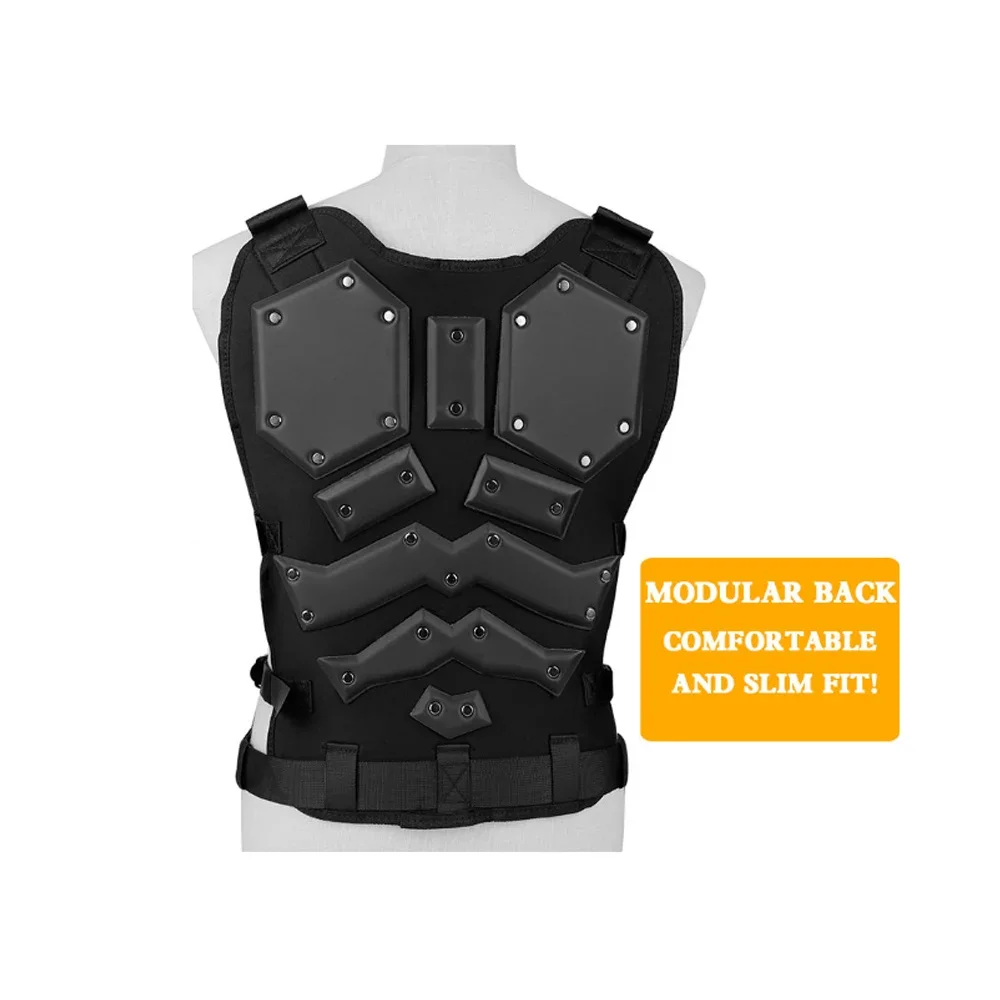 Chaleco táctico MOLLE con protección EVA para airsoft y paintball - imagen 5