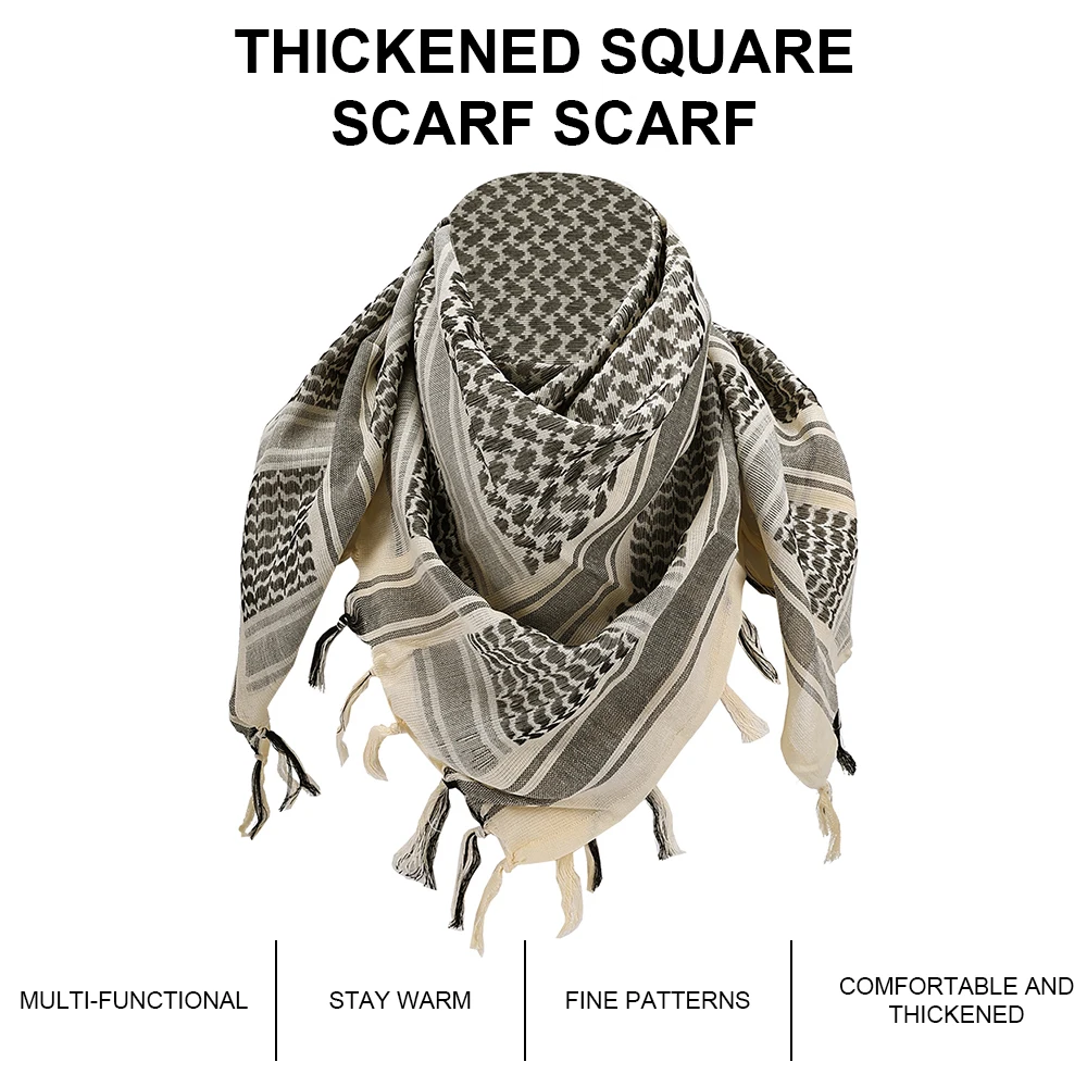 Shemagh tipo keffiyeh de algodón 110x110 cm