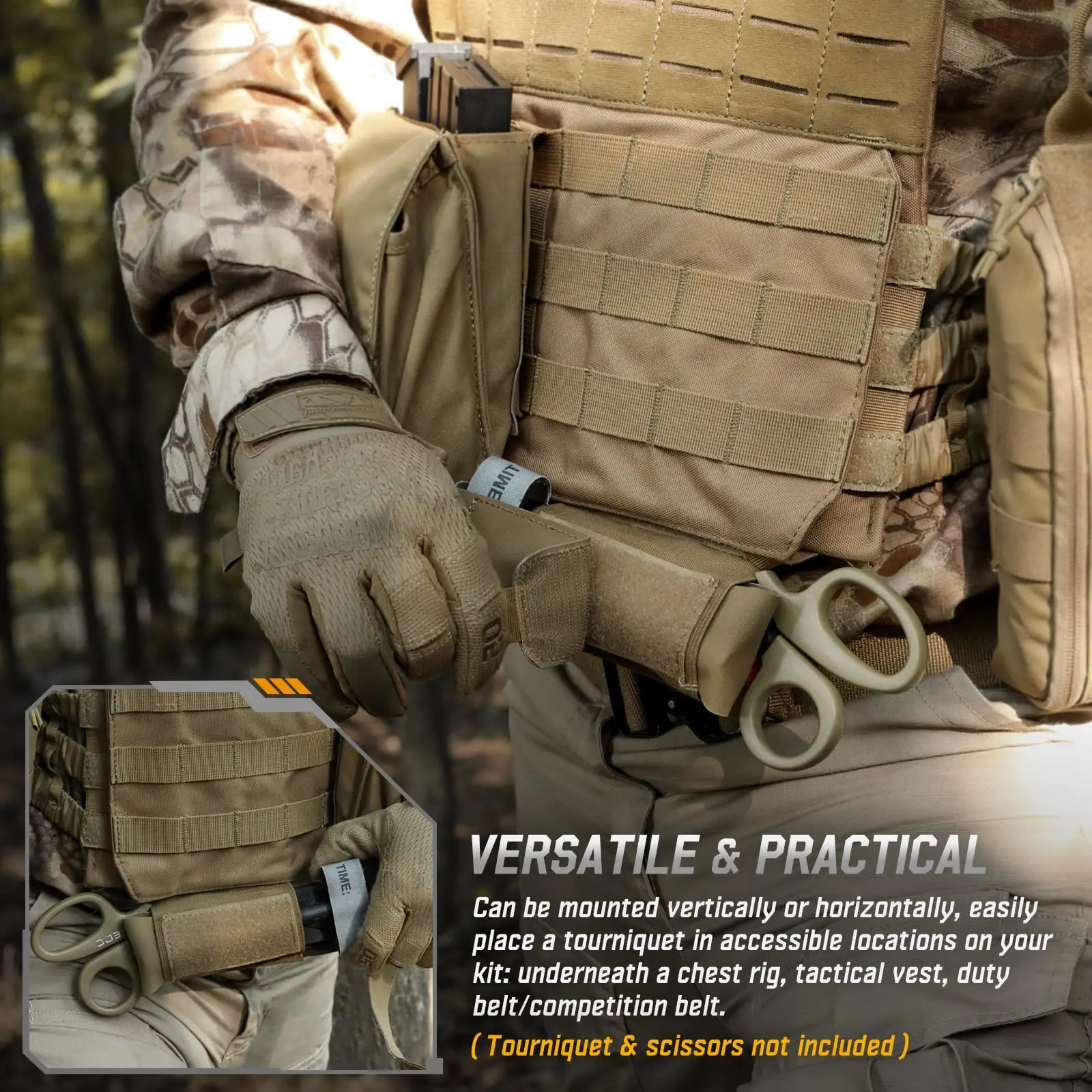 Bolsa táctica para torniquete mini con gancho y bucle - imagen 2