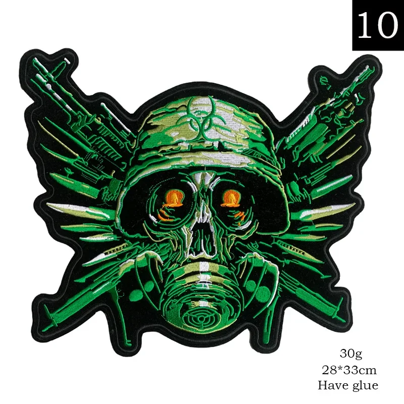 Parche bordado trasero punk libertad – calavera para planchar - imagen 3
