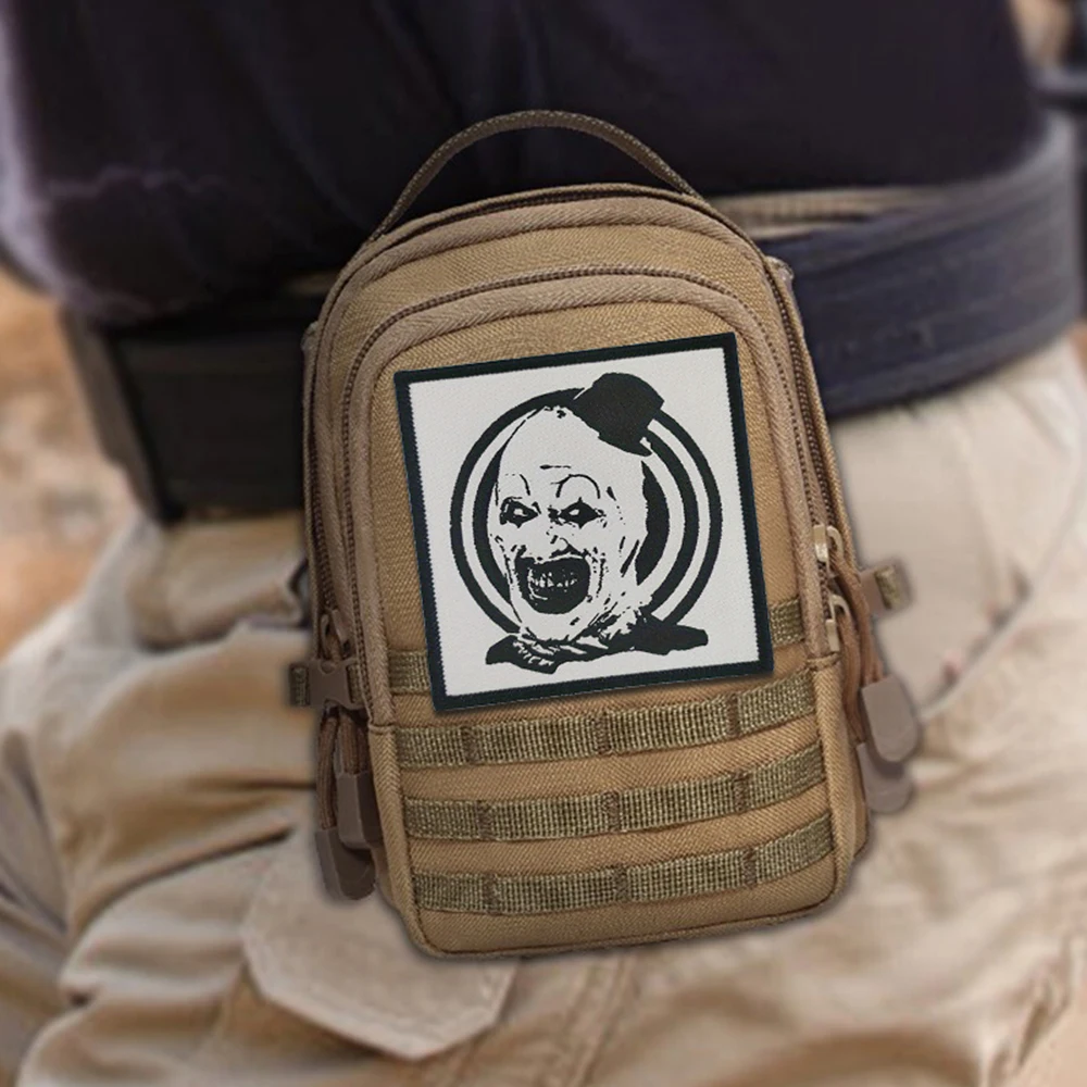 Parche moral payaso terror – Velcro adhesivo militar para mochila o casco - imagen 5
