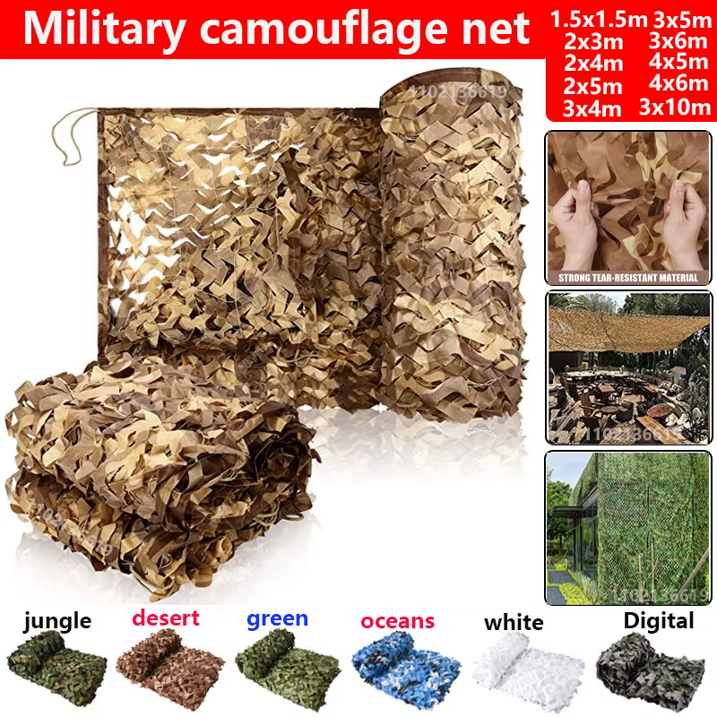 Red camuflaje militar HDPE resistente UV – 3 tamaños disponibles - imagen 4
